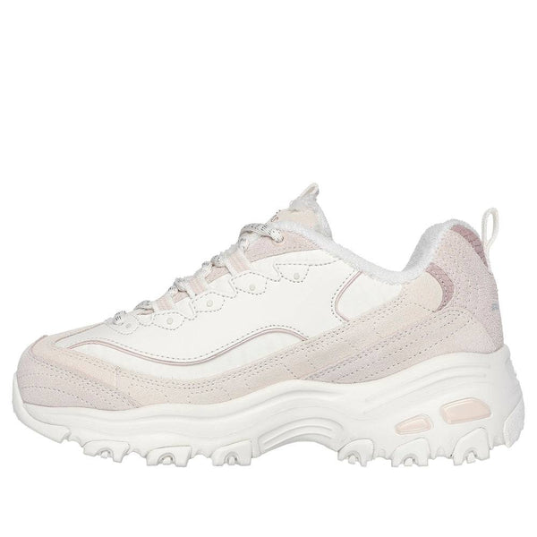 Skechers 150240 D'Lites Cold Days Natural Lace Up Platform Trainers-elevate your sole