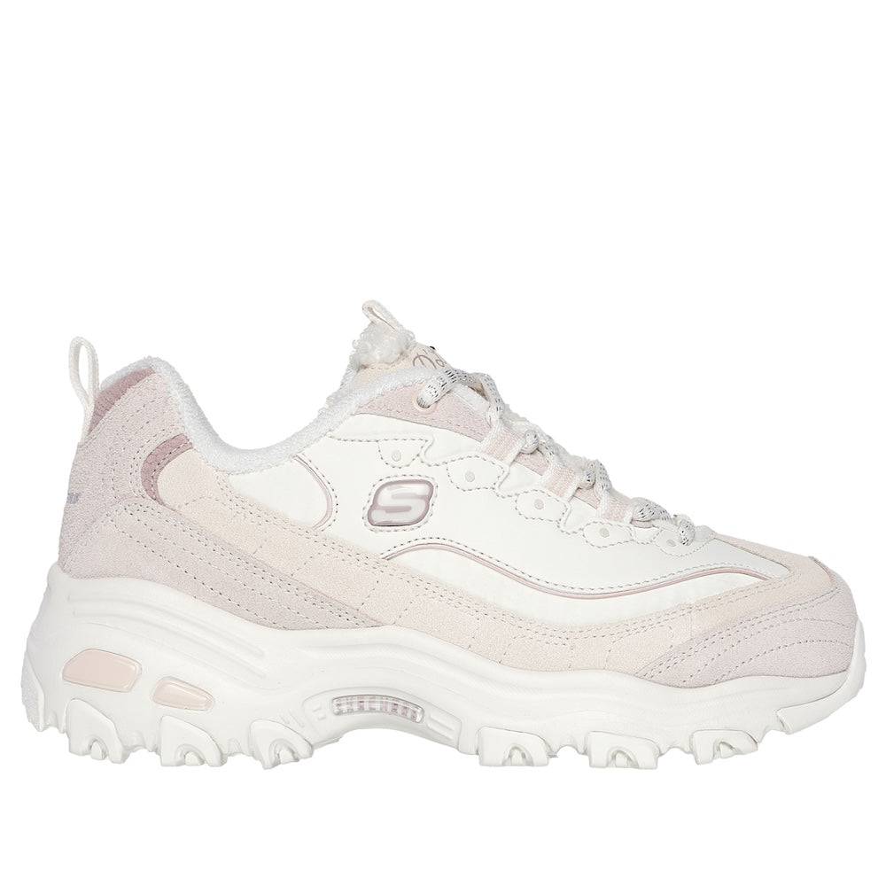 Skechers 150240 D'Lites Cold Days Natural Lace Up Platform Trainers-elevate your sole