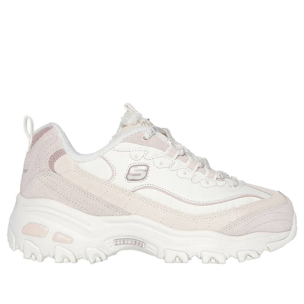 Skechers 150240 D'Lites Cold Days Natural Lace Up Platform Trainers-elevate your sole