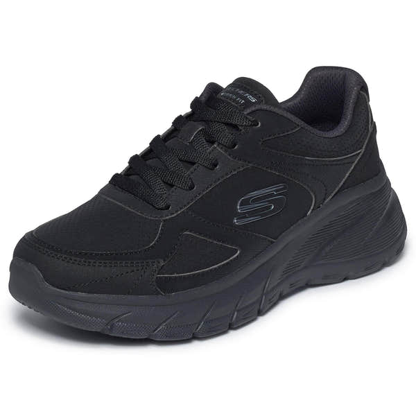 Skechers 150386 Fashion Fit 2.0 - Vintage Ris Ladies Black Shoes, left side view.