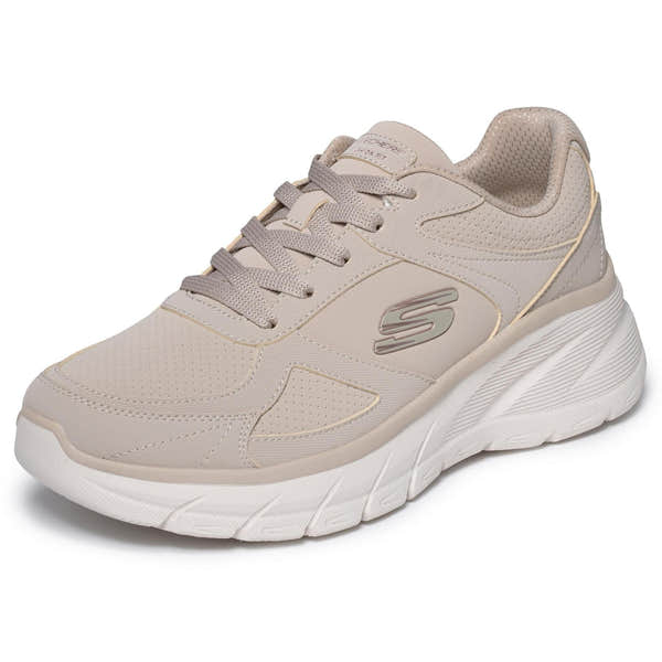 Skechers 150386 Fashion Fit 2.0 - Vintage Ris Ladies Taupe Shoes, left side view.