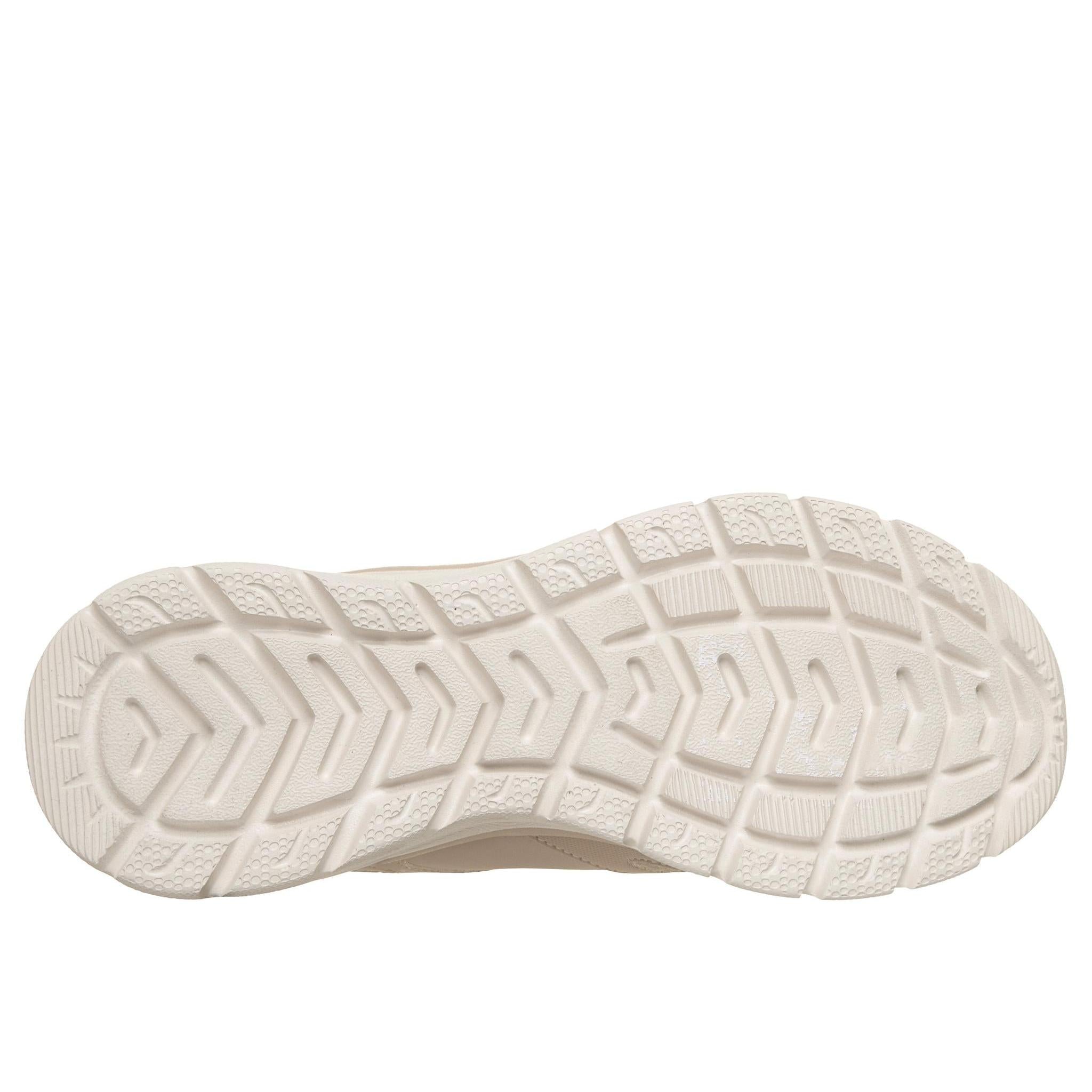 Skechers 150386 Fashion Fit 2.0 - Vintage Ris Ladies Taupe Shoes, sole and tread view.