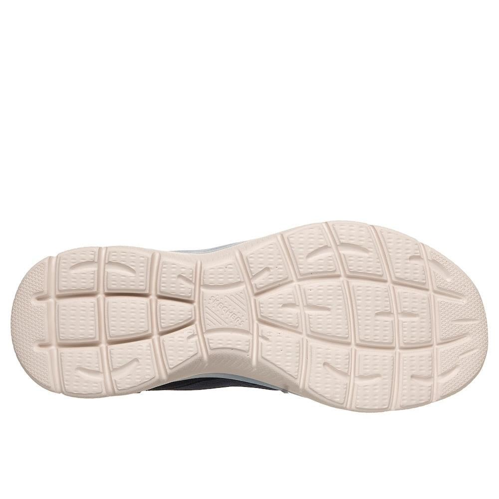 Skechers 150754 Arch Fit Summits Daily Flow Ladies Navy/Light Blue Textile Vegan Arch Support Lace Up Trainers