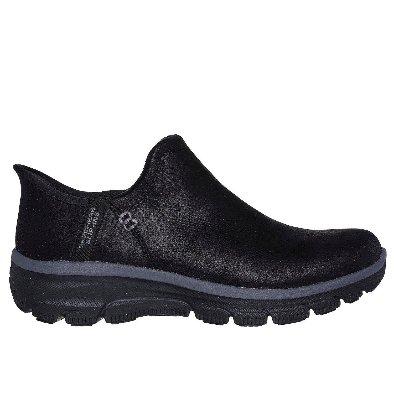 Skechers 167872 Easy Going - Modern Hands Free Ladies Black Textile Water Resistant Vegan Slip On Ankle Boots-elevate your sole