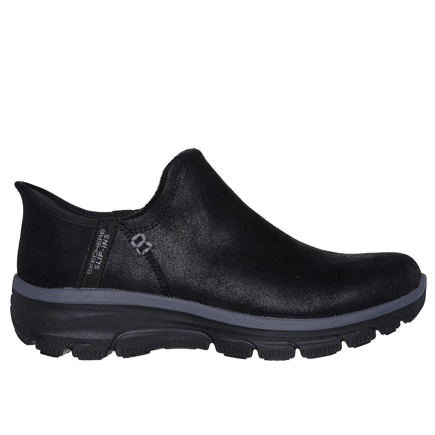 Skechers 167872 Easy Going - Modern Hands Free Ladies Black Textile Water Resistant Vegan Slip On Ankle Boots-elevate your sole