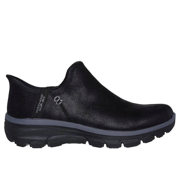 Skechers 167872 Easy Going - Modern Hands Free Ladies Black Textile Water Resistant Vegan Slip On Ankle Boots-elevate your sole