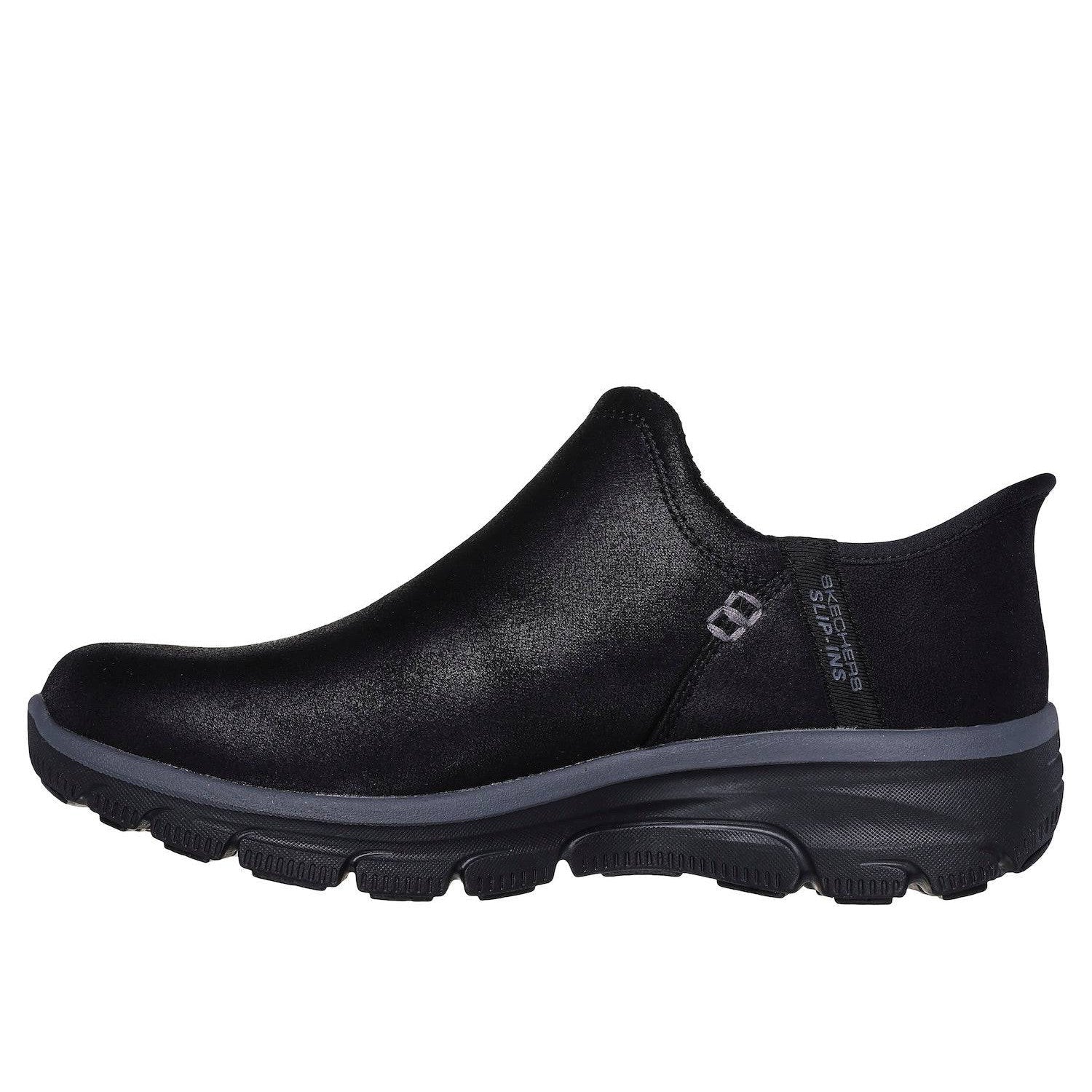 Skechers 167872 Easy Going - Modern Hands Free Ladies Black Textile Water Resistant Vegan Slip On Ankle Boots-elevate your sole