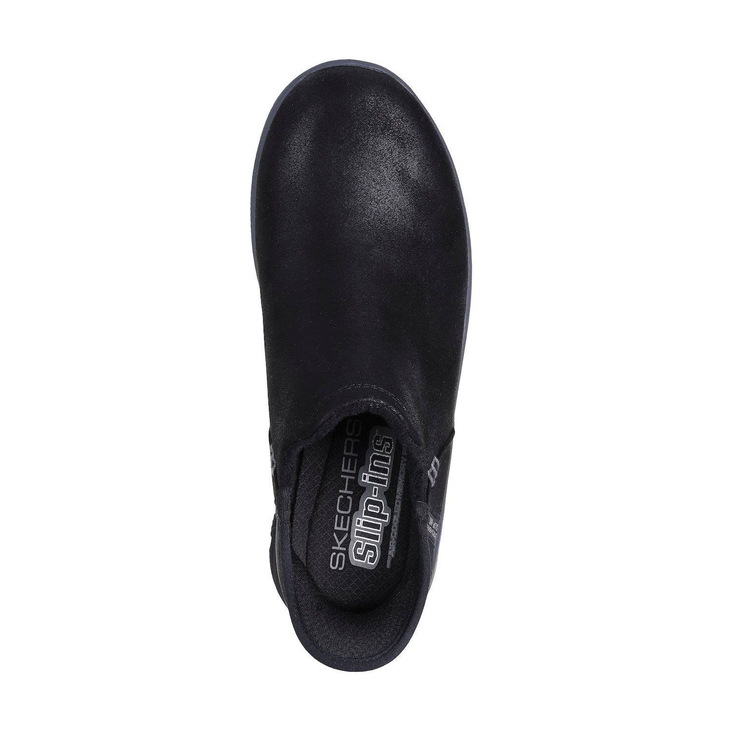 Skechers 167872 Easy Going - Modern Hands Free Ladies Black Textile Water Resistant Vegan Slip On Ankle Boots-elevate your sole