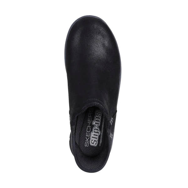 Skechers 167872 Easy Going - Modern Hands Free Ladies Black Textile Water Resistant Vegan Slip On Ankle Boots-elevate your sole