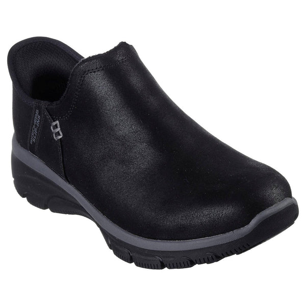 Skechers 167872 Easy Going - Modern Hands Free Ladies Black Textile Water Resistant Vegan Slip On Ankle Boots-elevate your sole
