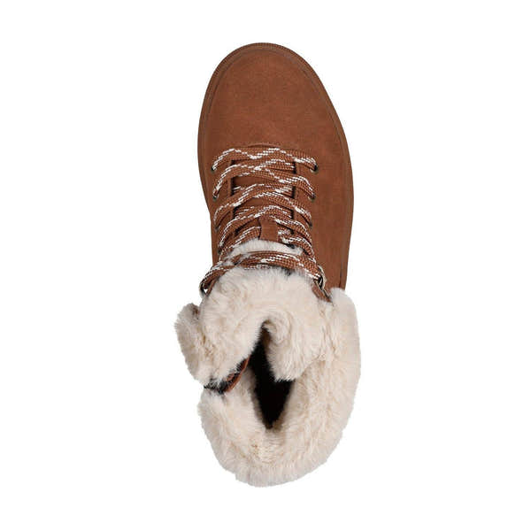 Skechers 168087 Park City Ladies Chestnut Brown Lace Up Ankle Boots-elevate your sole