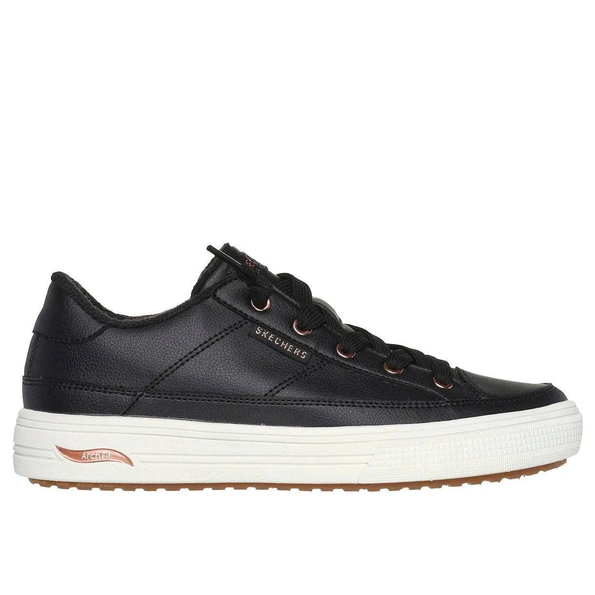 Skechers 177189 Arch Fit Arcade - On Ladies Black Arch Support Slip On Trainers-elevate your sole
