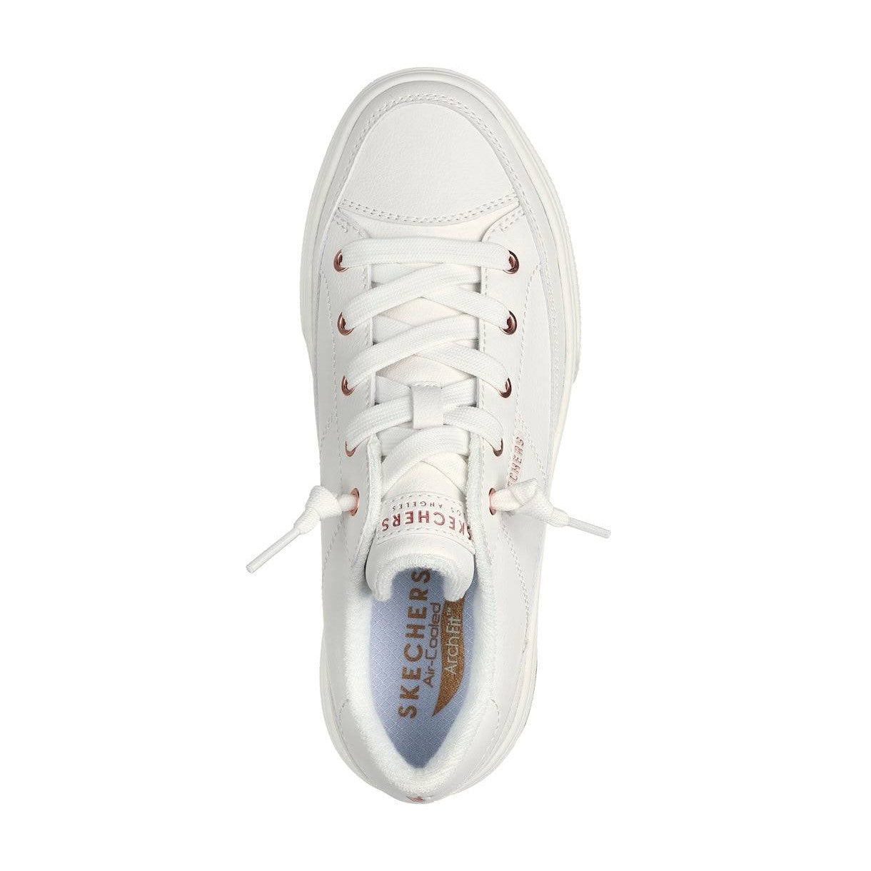 Skechers 177189 Arch Fit Arcade - On Ladies White Arch Support Slip On Trainers-elevate your sole
