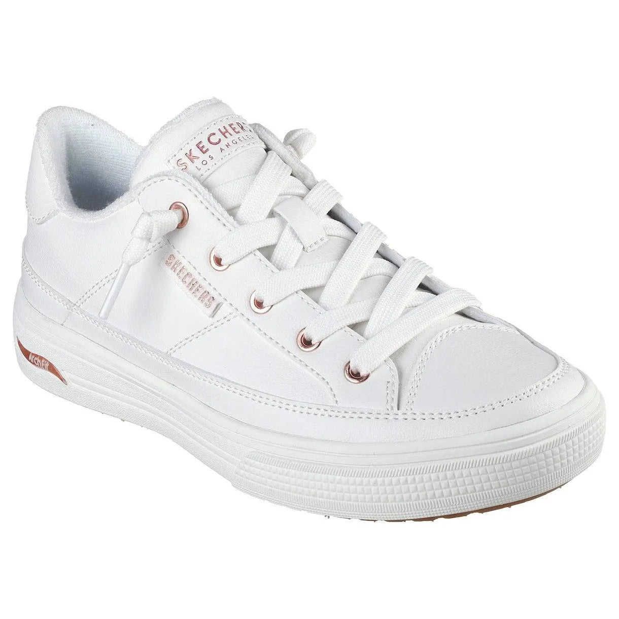 Skechers 177189 Arch Fit Arcade - On Ladies White Arch Support Slip On Trainers-elevate your sole