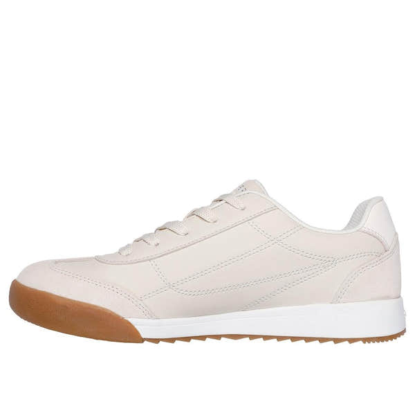 Skechers Zinger 2.0 Ultimate Classic ladies' off-white leather lace-up trainers with gum sole.