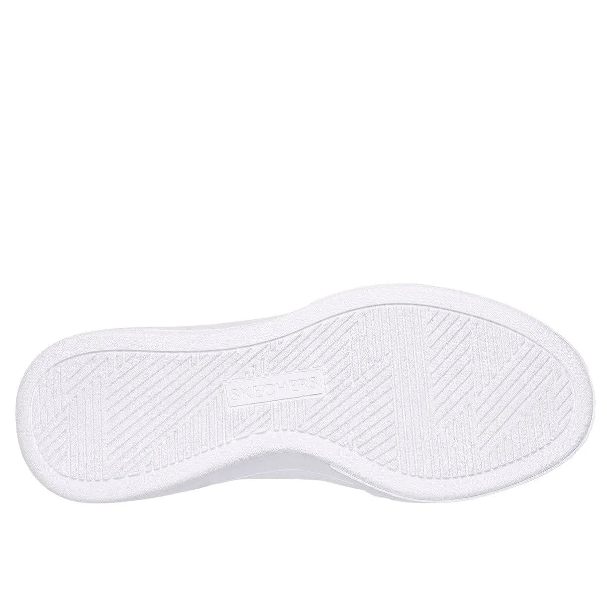 Skechers 185060 Cordova Classic-Best Behavior Ladies White Black Leather Lace Up Trainers-elevate your sole