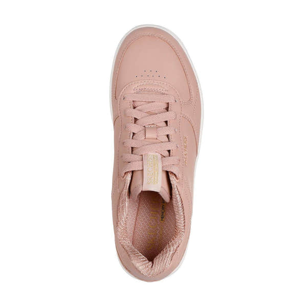 Skechers 185160 Sport Court 2.0 - Co Ladies Tan Leather Lace Up Trainers-elevate your sole