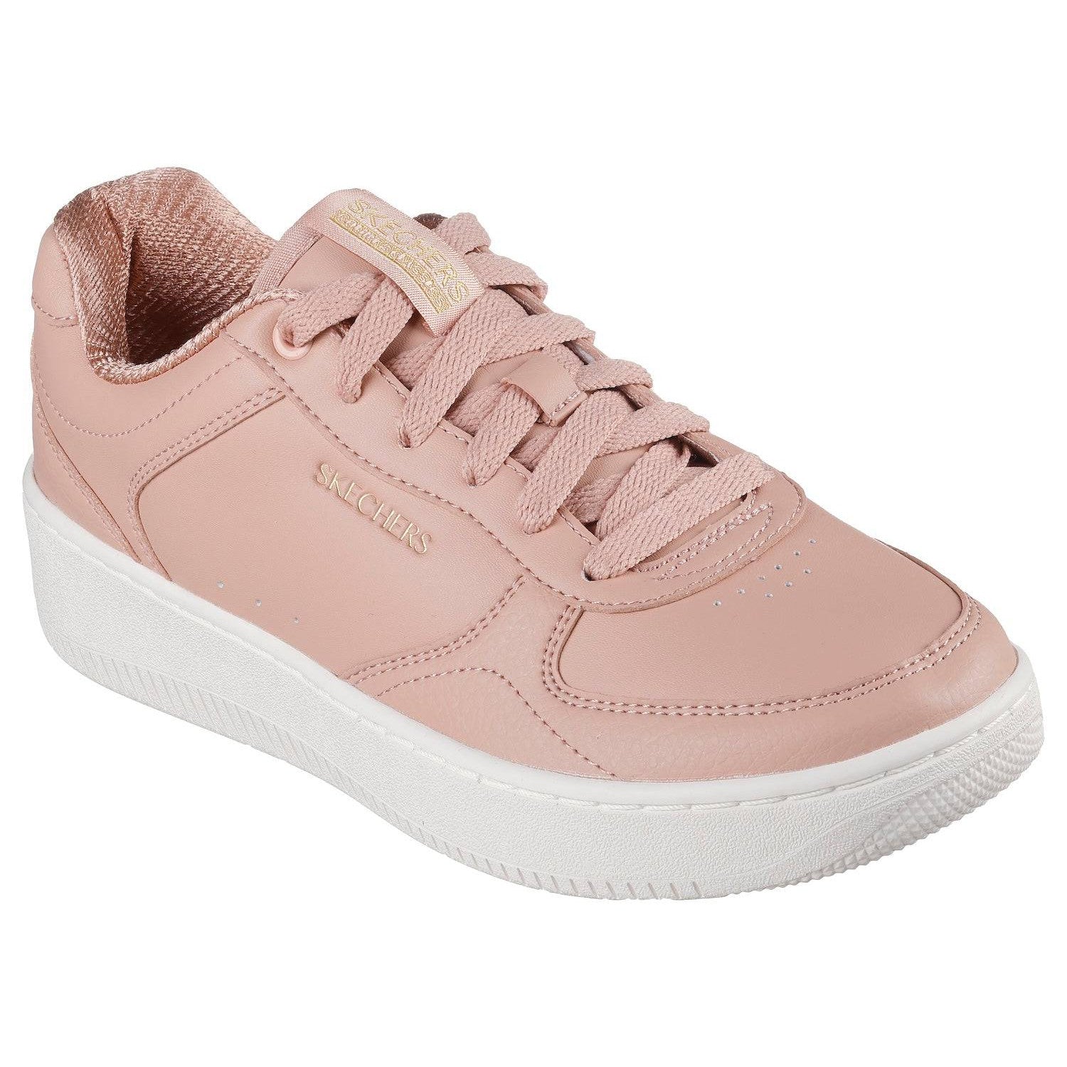 Skechers 185160 Sport Court 2.0 - Co Ladies Tan Leather Lace Up Trainers-elevate your sole