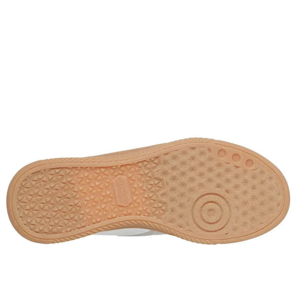 Skechers Hotshot Hi-Lifted Luxe women's off-white suede lace-up trainers with textured rubber outsole and elevated design.