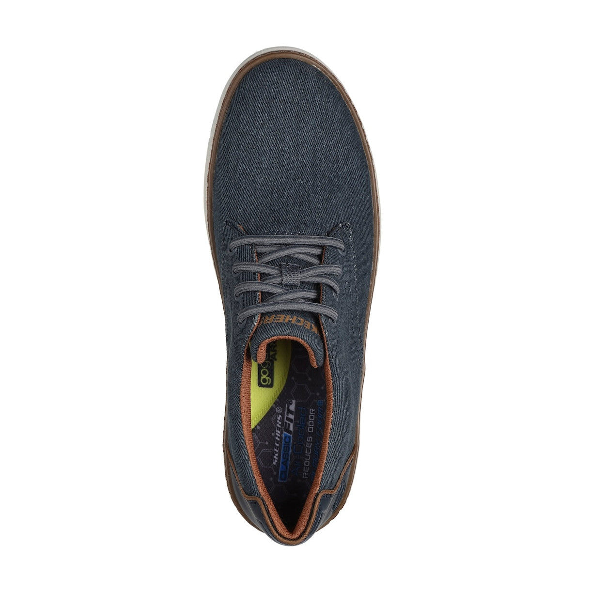 Skechers 205135 Hyland - Ratner Mens Navy Textile Vegan Slip On Shoes-elevate your sole