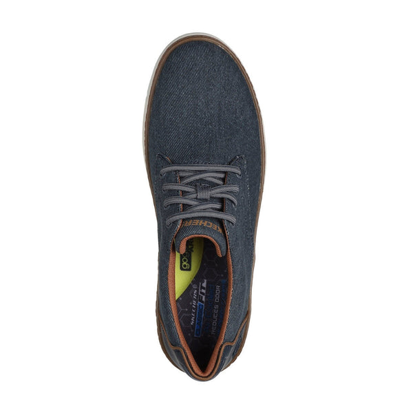 Skechers 205135 Hyland - Ratner Mens Navy Textile Vegan Slip On Shoes-elevate your sole
