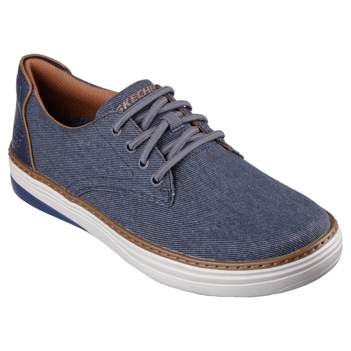 Skechers 205135 Hyland - Ratner Mens Navy Textile Vegan Slip On Shoes-elevate your sole