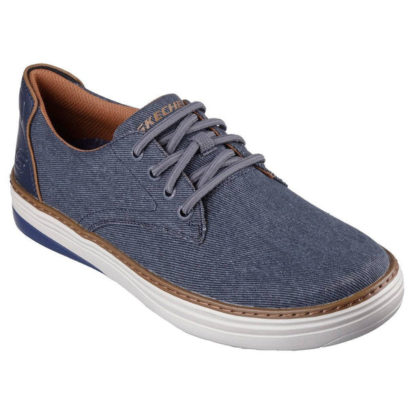 Skechers 205135 Hyland - Ratner Mens Navy Textile Vegan Slip On Shoes-elevate your sole