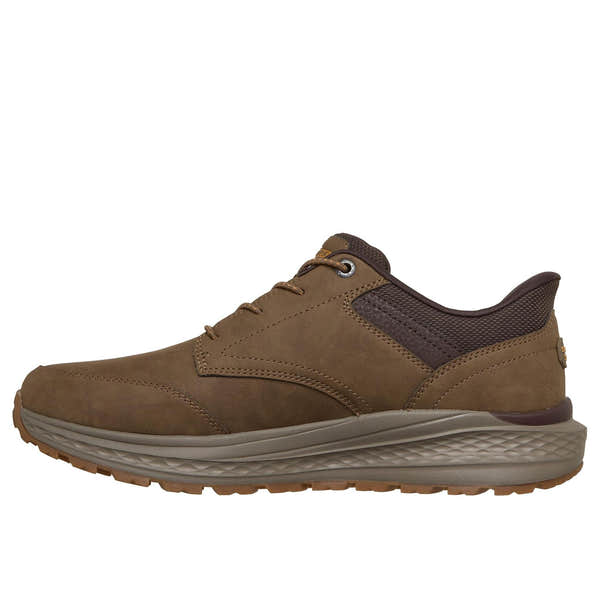 Skechers 211448 Slade Ultra - Ronan Mens Lt. Brown Textile Shoes, inner side view.