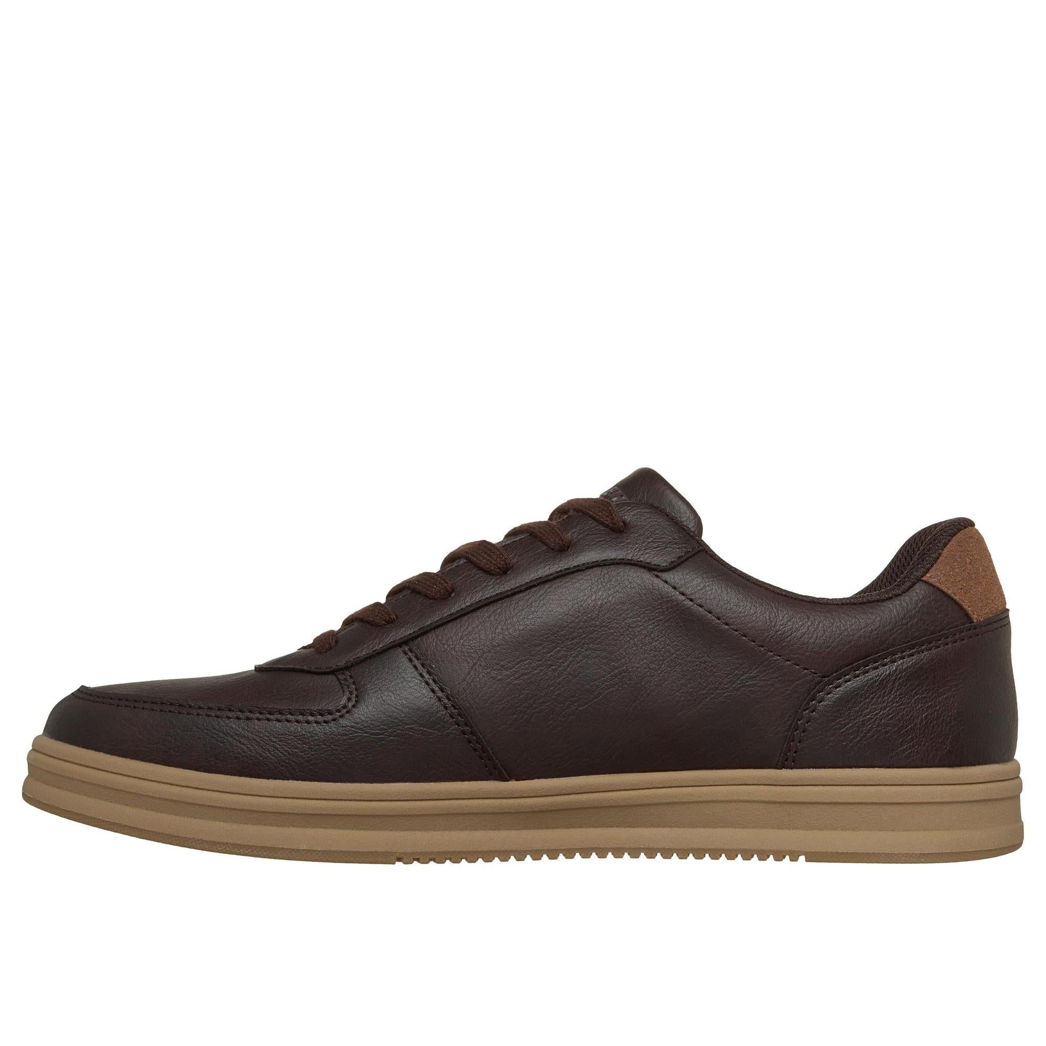 Skechers 211459 Palmiro-Monty Mens Chocolate Trainers, inner side view.
