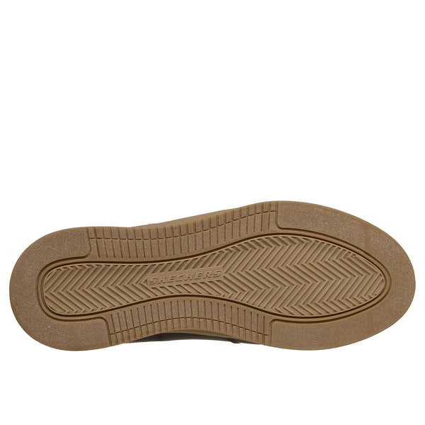 Skechers 211459 Palmiro-Monty Mens Chocolate Trainers, sole and tread view.