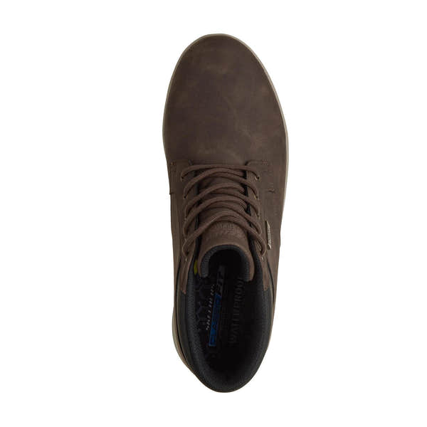 Skechers 211461 Palmiro-Wallace Mens Chocolate Shoes, insole and footbed view.