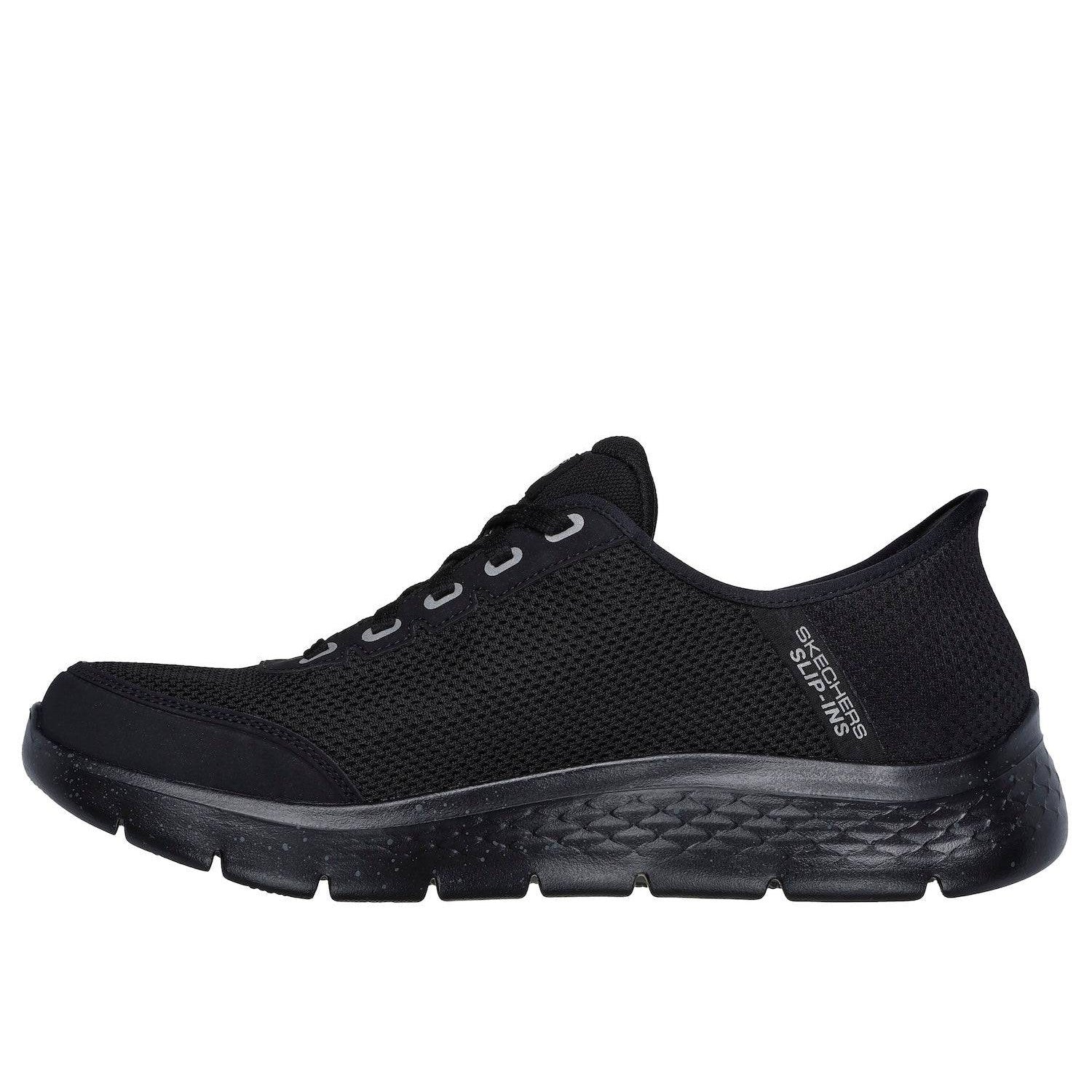 Skechers 216330 Go Walk Flex Waterproof Hands Free Mens Black Textile Waterproof Slip On Trainers-elevate your sole