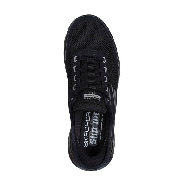 Skechers 216330 Go Walk Flex Waterproof Hands Free Mens Black Textile Waterproof Slip On Trainers-elevate your sole