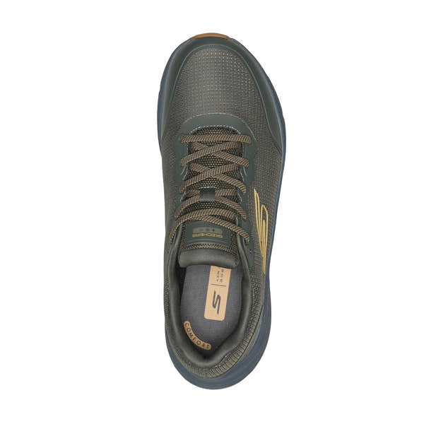 Skechers 221266 Go Run Consistent 3 - Streamh Mens Olive Textile Shoes, insole and footbed view.