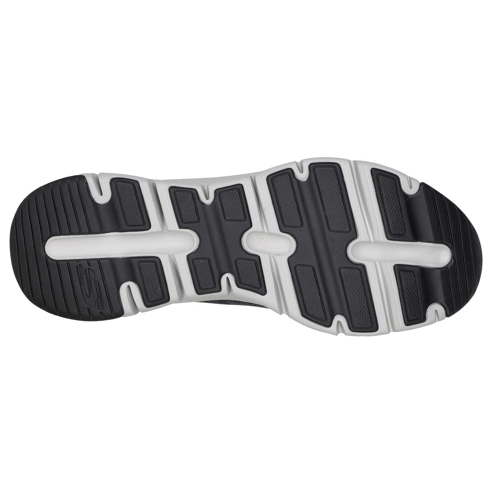 Skechers 232301 Arch Fit Waveport Mens Black And Grey Textile Arch Support Elasticated Trainers-elevate your sole