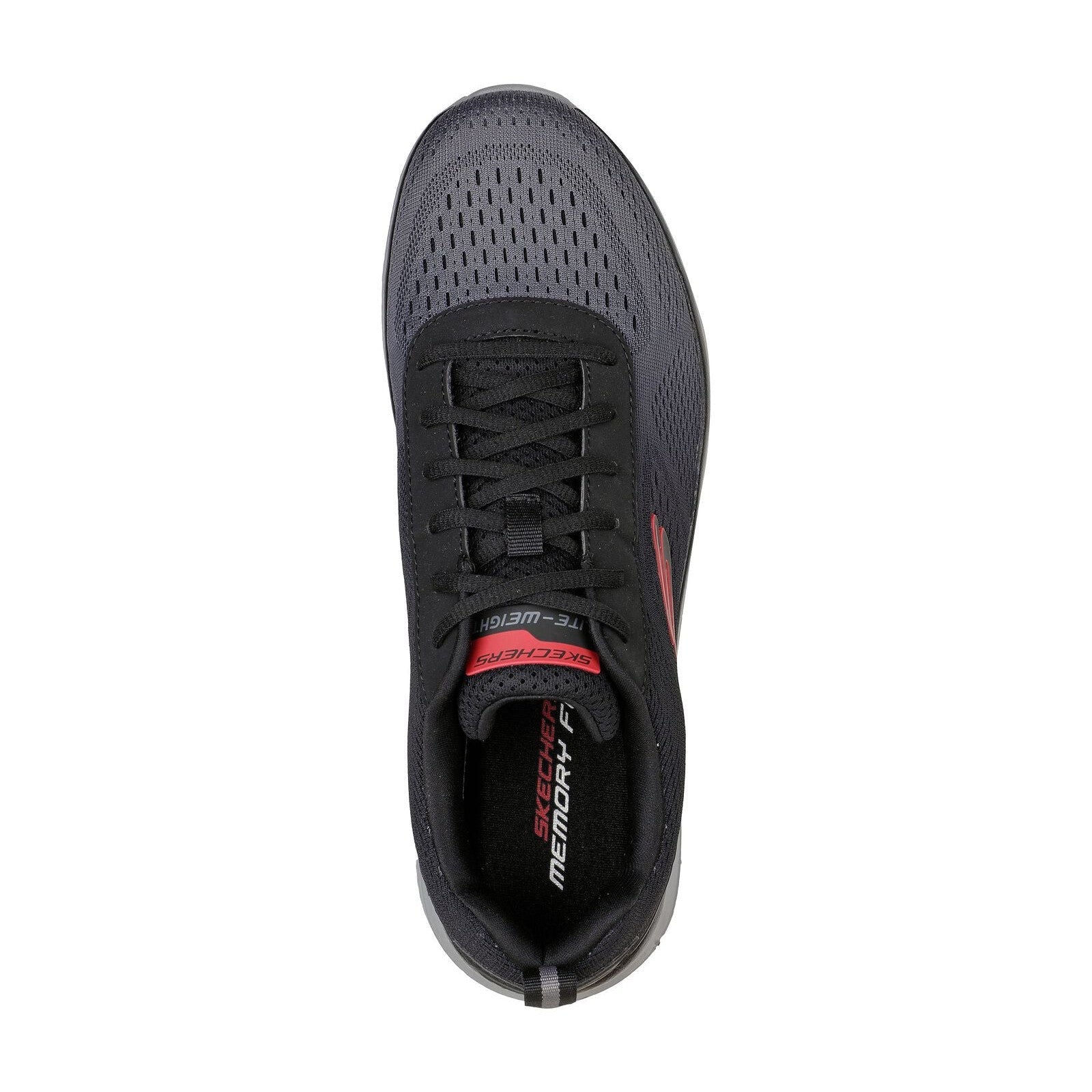 Skechers 232399 Track Ripkent Mens Black & Charcoal Textile Lace Up Trainers-elevate your sole