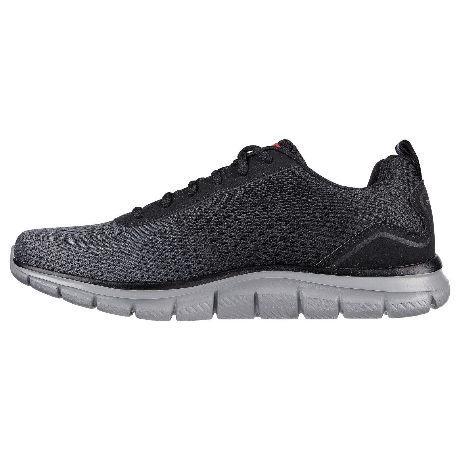 Skechers 232399 Track Ripkent Mens Black & Charcoal Textile Lace Up Trainers-elevate your sole