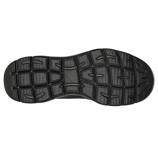 Skechers Mens Black Vegan Slip-On Trainers, Summits-High Range, flexible rubber sole, lightweight and comfortable.