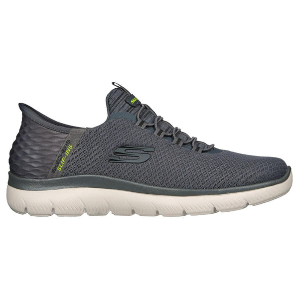 Skechers 232457 Summits High Range Mens Charcoal Textile Vegan Elasticated Trainers-elevate your sole