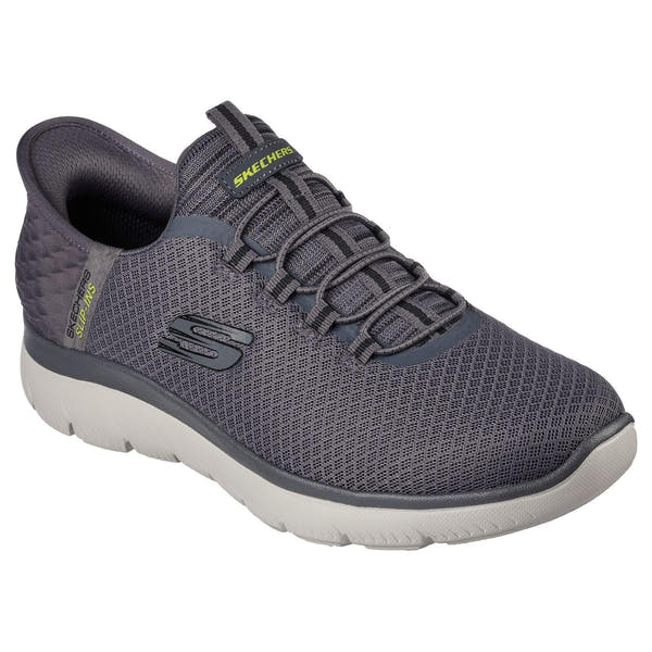 Skechers 232457 Summits High Range Mens Charcoal Textile Vegan Elasticated Trainers-elevate your sole
