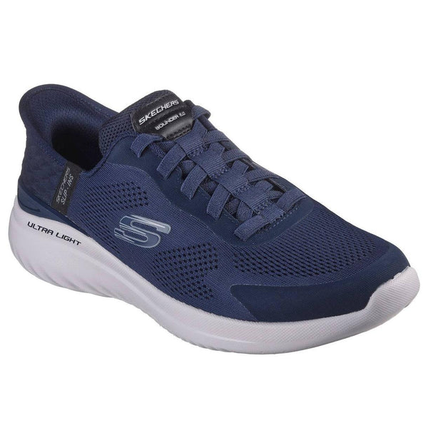 Skechers 232459 Bounder 2.0 - Emerged Mens Navy Textile Vegan Lace Up Trainers-elevate your sole