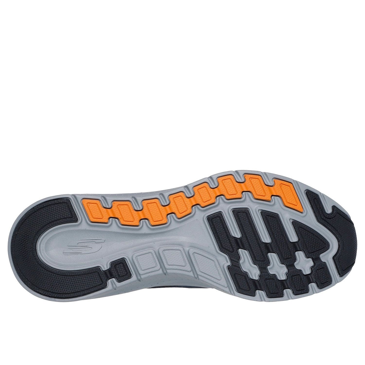 Skechers 232702 Arch Fit 2.0 - The K Mens Navy Orange Leather Arch Support Lace Up Trainers-elevate your sole