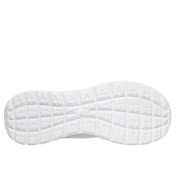 White vegan slip-on trainers with rubber sole, Skechers 233303 Skech-Air Summits men's casual shoes.