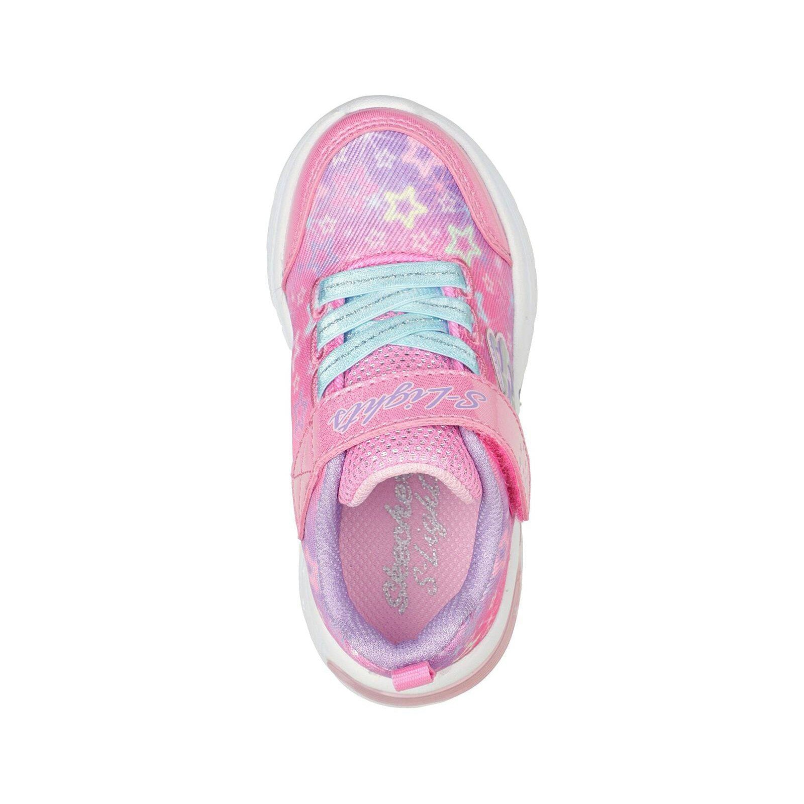 Skechers 302324N Star Sparks Girls Pink Multi Textile Touch Fastening Trainers-elevate your sole