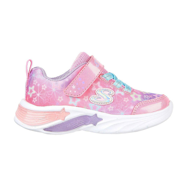 Skechers 302324N Star Sparks Girls Pink Multi Textile Touch Fastening Trainers-elevate your sole