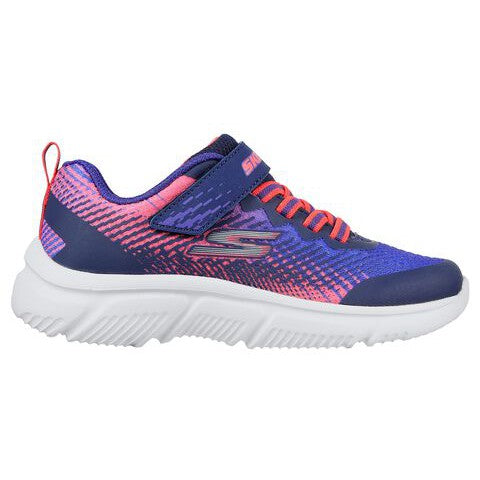 Skechers 302430N Go Run 650 Girls Navy Multi Touch Fastening Trainers-elevate your sole