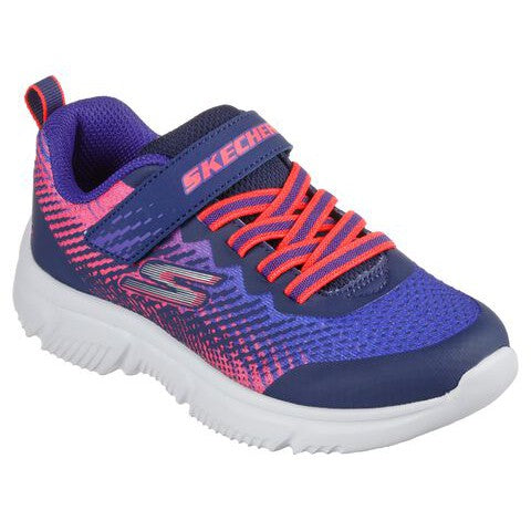 Skechers 302430N Go Run 650 Girls Navy Multi Touch Fastening Trainers-elevate your sole