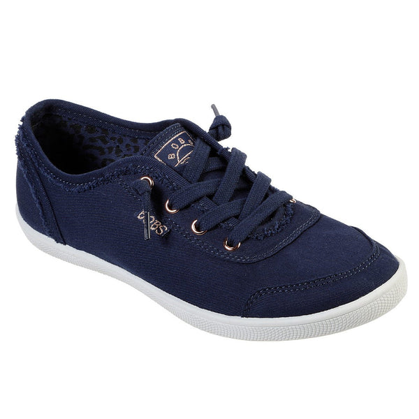 Skechers 33492 Bobs B Cute Ladies Navy Slip On Shoes-elevate your sole