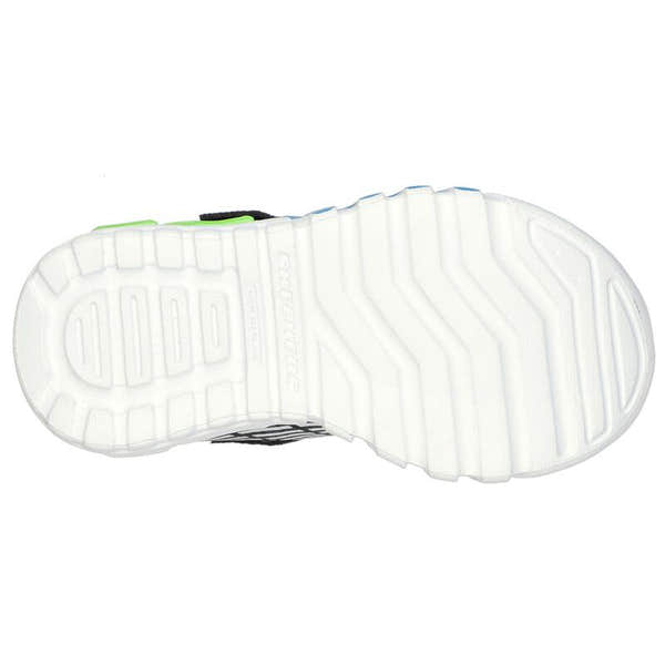 Skechers 400135N S Light Flex Glow Elite Boys Blue and Lime Touch Fastening Trainers-elevate your sole