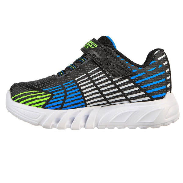 Skechers 400135N S Light Flex Glow Elite Boys Blue and Lime Touch Fastening Trainers-elevate your sole